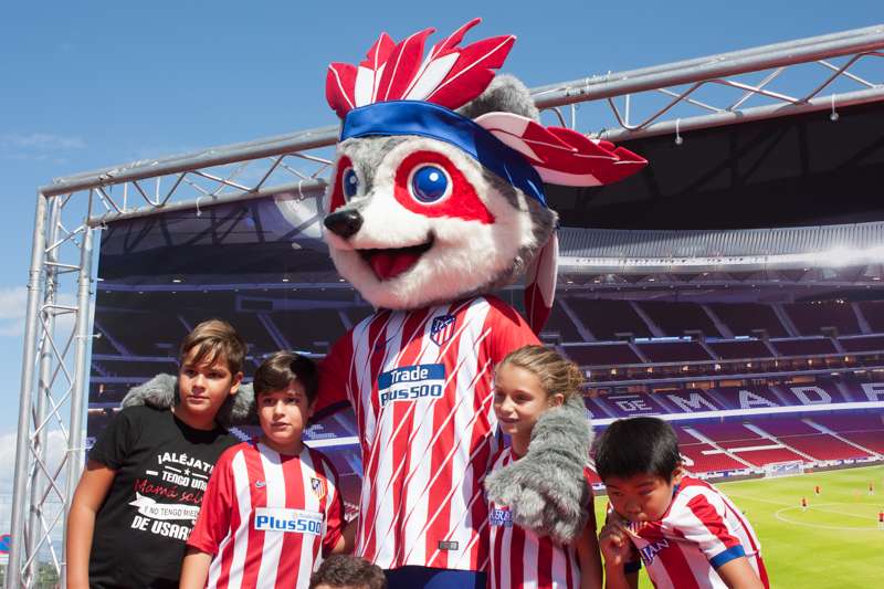 Mascot advertising Atletico de Madrid
