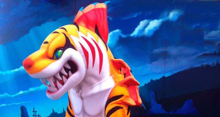 Un fantástico tigre de mascota publicitaria que evitar que su empresa pase desapecibida